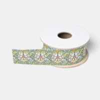 William Morris Vintage Floral rose Myrtle vert