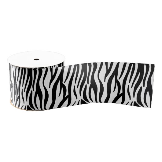 Ruban Gros-grain Zebra Stripe Motif (Bobine)