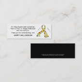 Ruban Halloween Autisme ou Cartes de Traitements R (Devant / Derrière)