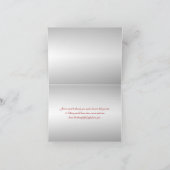 RUBAN IMPRIMÉ Carte de remerciement rouge argent n (Intérieur)