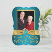 RUBAN IMPRIMÉ Forme fantaisie Invitation 67e Anniv (Debout devant)