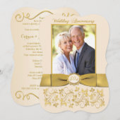 RUBAN IMPRIMÉ Invitation 50e anniversaire (Devant / Derrière)