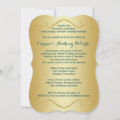 Ruban imprimé Invitation 50e anniversaire - Bleu s (Dos)