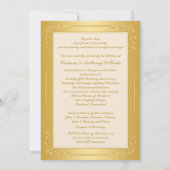 RUBAN IMPRIMÉ Ivory, Or Invitation 75e Anniversair (Dos)