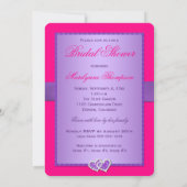 RUBAN IMPRIMÉ pourpre, invitation rose de Fête de (Dos)