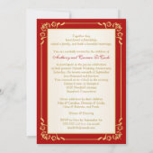 RUBAN IMPRIMÉ Rouge, Ivoire Invitation 50e Anniver (Dos)