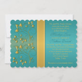RUBAN IMPRIMÉ Teal, invitation floral de (Dos)