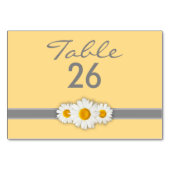 Ruban marais - gris jaune et blanc Numéro de table (Devant)