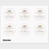 Ruban mariage - Sticker rose (Feuille)