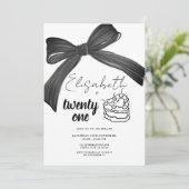 Ruban noir 21e Invitation anniversaire (Debout devant)