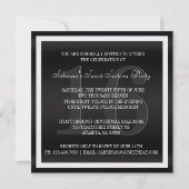 Ruban noir blanc Invitation Zèbre et bow bijoux (Dos)