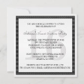 Ruban noir blanc Invitation Zèbre et bow bijoux (Dos)