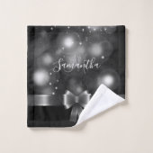 Ruban noir et blanc (Gant de toilette)