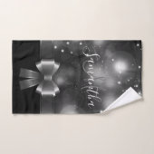 Ruban noir et blanc (Serviette à main)