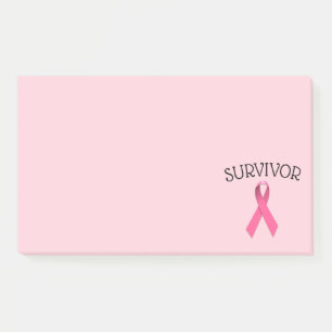 Ruban post-it pour les survivants du cancer rose
