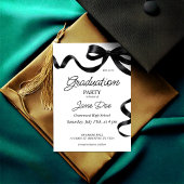 Ruban pour invitation de graduation à nœud noir Gr