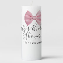 ruban rose baby shower nom date pastel élégant te