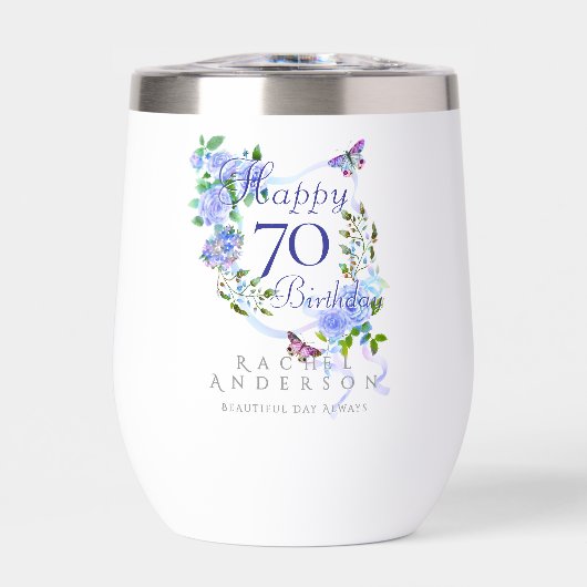 Ruban Rose Bleu 70e Anniversaire (Avant)