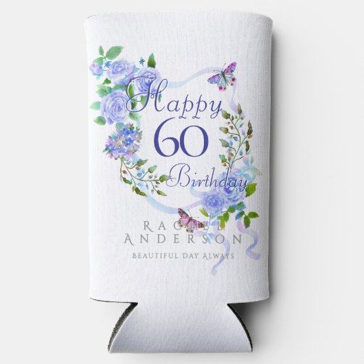 Ruban Rose Bleu Glacière 60e Anniversaire (Recto)