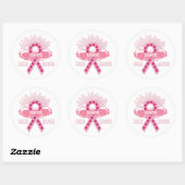 Ruban Rose De L'Espoir Cancer Stickers Survivant (Feuille)