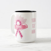 Ruban Rose De L'Espoir Mug Blanc (Devant gauche)