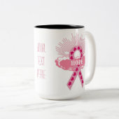Ruban Rose De L'Espoir Mug Blanc (Devant droit)