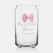 Ruban rose pastel élégant mariage nom date (Verso)