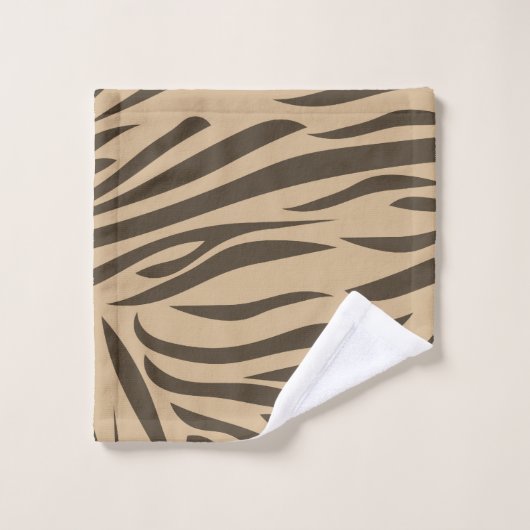 Ruban satiné Brown Zebra (Gant de toilette)