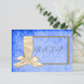 Ruban vintage et mariage bleu RSVP (Debout devant)