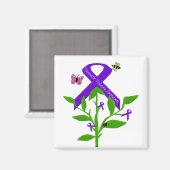 Ruban violet Aimant de sensibilisation à la violen (Recto/Verso)