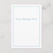 Rubans Bleus Vert Élégant Carte de remerciements (Dos)