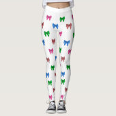 Rubans colorés Leggings violet, rouge, bleu (Devant)