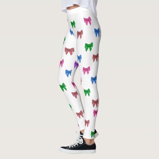 Rubans colorés Leggings violet, rouge, bleu (Gauche)