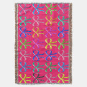 Rubans colorés motif jeter la couverture (devant Vertical)