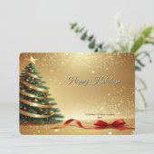 Rubans d'arbre de Noël Carte de vacances (Debout devant)