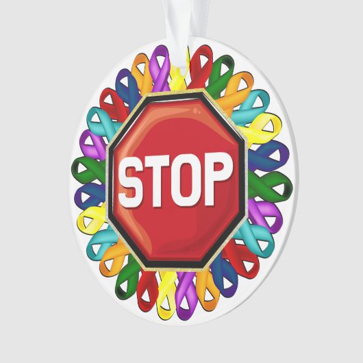 Rubans de sensibilisation au cancer (devant)