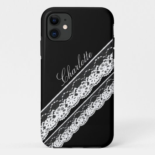 Rubans en dentelle blanche iPhone 5 Coque (Dos)
