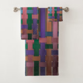 Rubans en soie rayée sans fil abstrait (En situation)