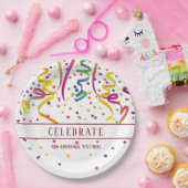 Rubans et Confettis Assiette en Papier (Fête)