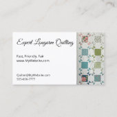 Rubans et courtepointe Rose Cartes à Biz entièreme (Devant)