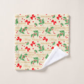Rubans et creux de Noël (Gant de toilette)