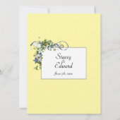 Rubans et Faire-part de mariage jaune mer (Dos)