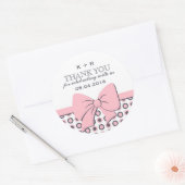 Rubans et vaches roses Stickers de mariage Pois (Enveloppe)