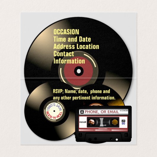 Rubans mixtes rétro des années 80 sur cassettes et (Inside Unfolded)