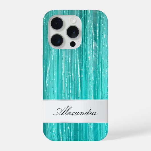 Rubans Pailletés Glamour Aqua Menthe Féminin (Verso)
