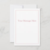 Rubans roses verdure Carte de remerciement élégant (Dos)