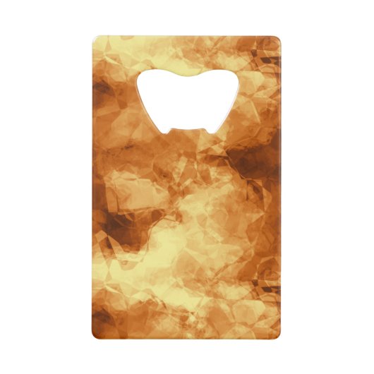 Rubbed Gold Foil Abstract Kredietkaart Flessenopener (Voorkant)