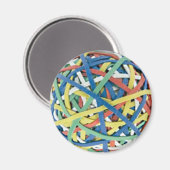 Rubber Band Ball Magneet (Voorkant / Achterkant)