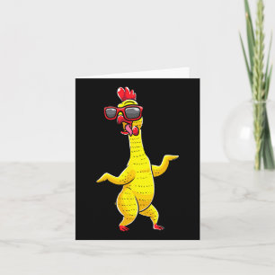Rubber Chicken Dancing Party Grappige Kinder Manne Kaart