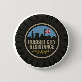 Rubber City Resistance-knop - nieuwe logo Ronde Button 5,7 Cm
